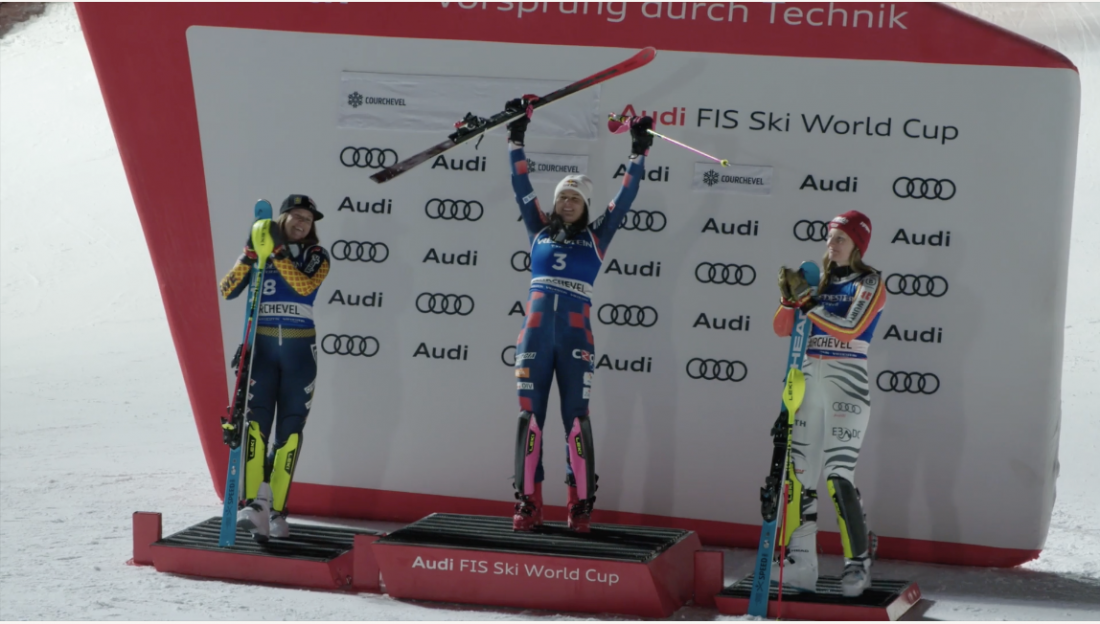 Coupe du monde de ski alpin féminin : Zrinka Ljutic domine le slalom de Courchevel, Mikaela Shiffrin en retrait